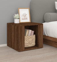 Nachttisch Braun Eichen-Optik 41x40x36 cm Holzwerkstoff