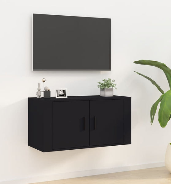 TV-Wandschrank Schwarz 80x34,5x40 cm