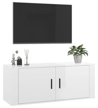 TV-Wandschrank Hochglanz-Weiß 100x34,5x40 cm