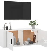 TV-Wandschrank Hochglanz-Weiß 100x34,5x40 cm