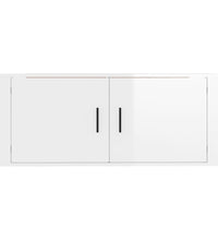 TV-Wandschrank Hochglanz-Weiß 100x34,5x40 cm