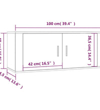 TV-Wandschrank Hochglanz-Weiß 100x34,5x40 cm