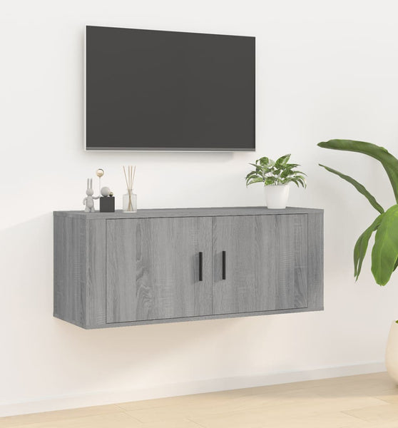 TV-Wandschrank Grau Sonoma 100x34,5x40 cm