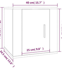 TV-Wandschrank Hochglanz-Weiß 40x34,5x40 cm