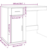 Schreibtisch Weiß 100x49x75 cm Holzwerkstoff