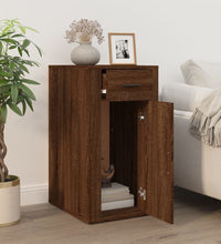 Büroschrank Braun Eichen-Optik 40x49x75 cm Holzwerkstoff