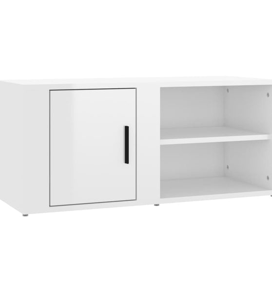 TV-Schrank Hochglanz-Weiß 80x31,5x36 cm Holzwerkstoff