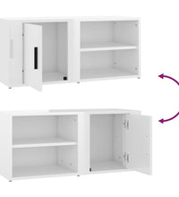 TV-Schrank Hochglanz-Weiß 80x31,5x36 cm Holzwerkstoff