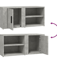 TV-Schrank Betongrau 80x31,5x36 cm Holzwerkstoff