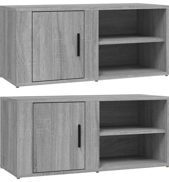 TV-Schränke 2 Stk. Grau Sonoma 80x31,5x36 cm Holzwerkstoff