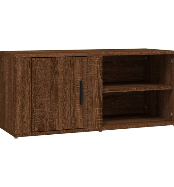 TV-Schrank Braun Eichen-Optik 80x31,5x36 cm Holzwerkstoff