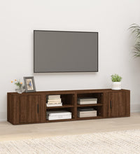 TV-Schränke 2 Stk. Braun Eiche 80x31,5x36 cm Holzwerkstoff