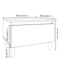 Beistelltisch Schwarz 50x46x35 cm Holzwerkstoff
