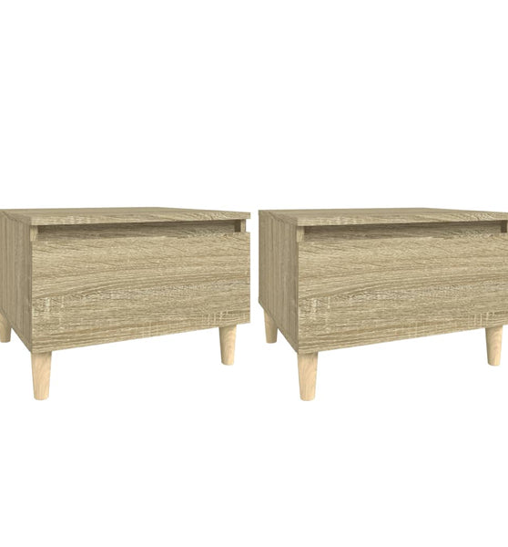 Beistelltische 2 Stk. Sonoma-Eiche 50x46x35 cm Holzwerkstoff