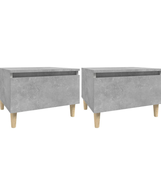 Beistelltische 2 Stk. Betongrau 50x46x35 cm Holzwerkstoff