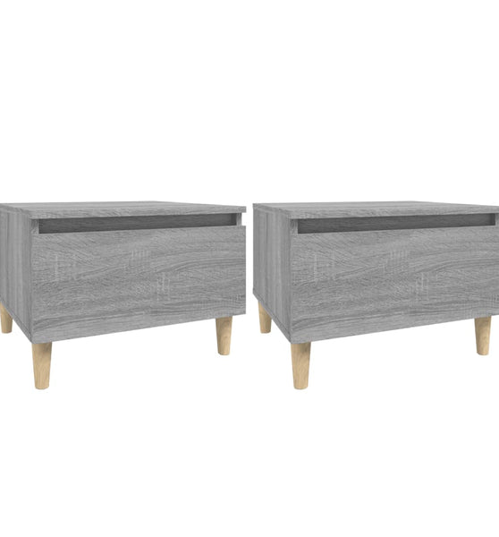Beistelltische 2 Stk. Grau Sonoma 50x46x35 cm Holzwerkstoff