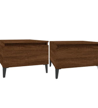 Beistelltische 2 Stk. Braun Eiche 50x46x35 cm Holzwerkstoff