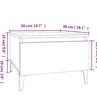 Beistelltische 2 Stk. Braun Eiche 50x46x35 cm Holzwerkstoff