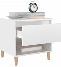 Nachttisch Hochglanz-Weiß 50x46x50 cm Holzwerkstoff