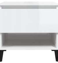 Beistelltisch Hochglanz-Weiß 50x46x50 cm Holzwerkstoff
