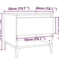 Beistelltische 2 Stk. Braun Eichen-Optik 50x46x50 cm
