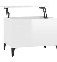 Couchtisch Hochglanz-Weiß 60x44,5x45 cm Holzwerkstoff