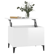 Couchtisch Hochglanz-Weiß 60x44,5x45 cm Holzwerkstoff