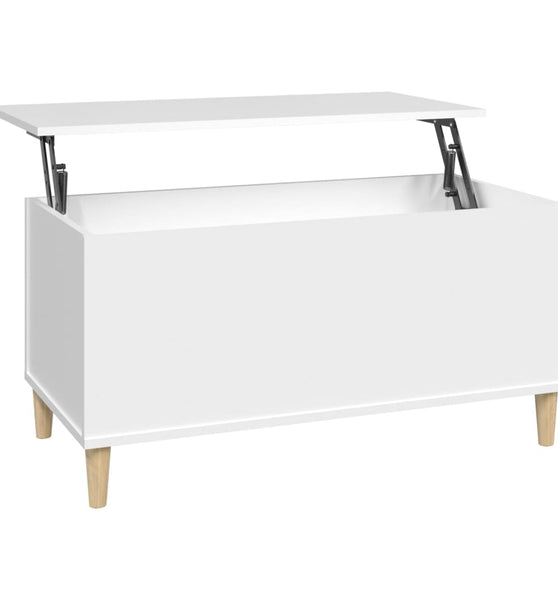 Couchtisch Weiß 90x44,5x45 cm Holzwerkstoff