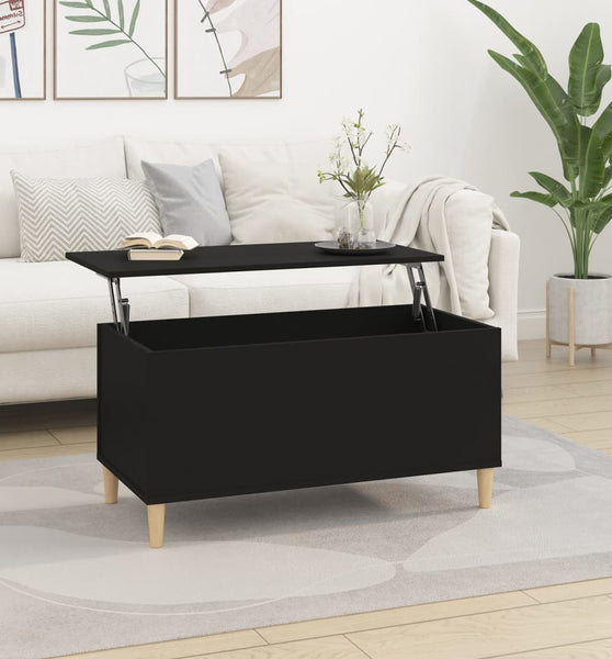Couchtisch Schwarz 90x44,5x45 cm Holzwerkstoff