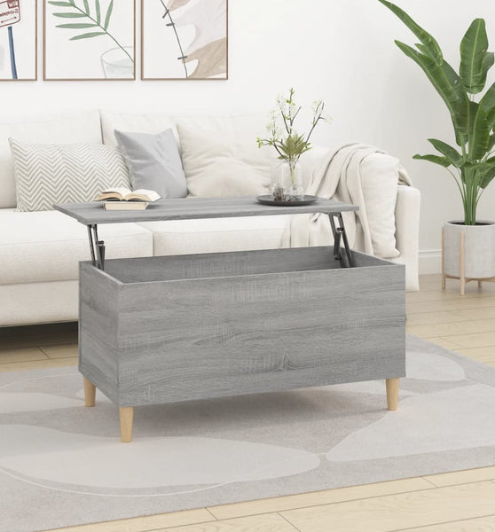 Couchtisch Grau Sonoma 90x44,5x45 cm Holzwerkstoff