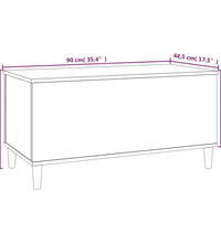 Couchtisch Braun Eichen-Optik 90x44,5x45 cm Holzwerkstoff