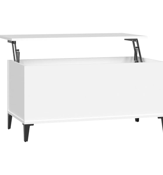 Couchtisch Weiß 90x44,5x45 cm Holzwerkstoff