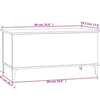 Couchtisch Weiß 90x44,5x45 cm Holzwerkstoff