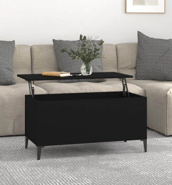Couchtisch Schwarz 90x44,5x45 cm Holzwerkstoff