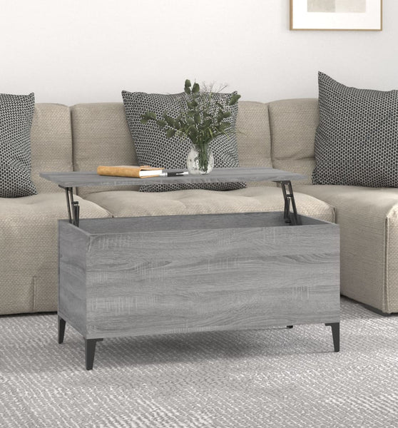 Couchtisch Grau Sonoma 90x44,5x45 cm Holzwerkstoff