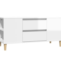 TV-Schrank Hochglanz-Weiß 102x44,5x50 cm Holzwerkstoff