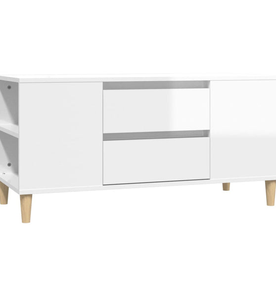 TV-Schrank Hochglanz-Weiß 102x44,5x50 cm Holzwerkstoff