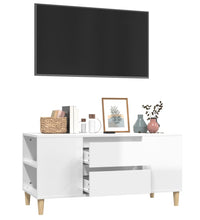 TV-Schrank Hochglanz-Weiß 102x44,5x50 cm Holzwerkstoff