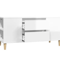 TV-Schrank Hochglanz-Weiß 102x44,5x50 cm Holzwerkstoff