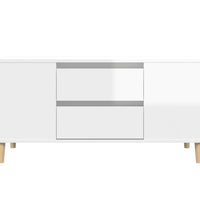 TV-Schrank Hochglanz-Weiß 102x44,5x50 cm Holzwerkstoff