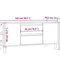 TV-Schrank Hochglanz-Weiß 102x44,5x50 cm Holzwerkstoff