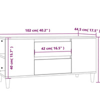 TV-Schrank Braun Eichen-Optik 102x44,5x50 cm Holzwerkstoff