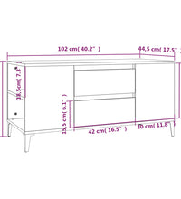 TV-Schrank Weiß 102x44,5x50 cm Holzwerkstoff