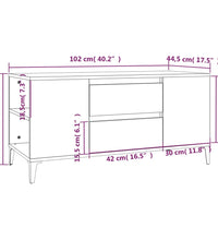 TV-Schrank Sonoma-Eiche 102x44,5x50 cm Holzwerkstoff