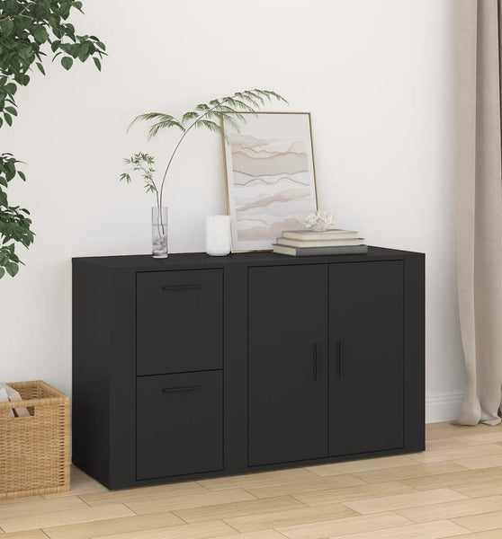 Sideboard Schwarz 100x33x59,5 cm Holzwerkstoff