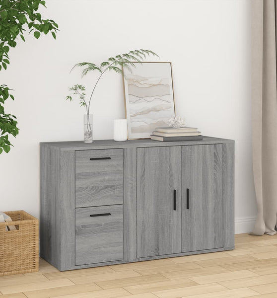 Sideboard Grau Sonoma 100x33x59,5 cm Holzwerkstoff