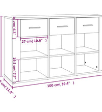 Sideboard Weiß 100x30x59,5 cm Holzwerkstoff