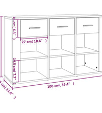 Sideboard Schwarz 100x30x59,5 cm Holzwerkstoff