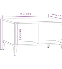 Couchtisch Betongrau 60x50x36,5 cm Holzwerkstoff