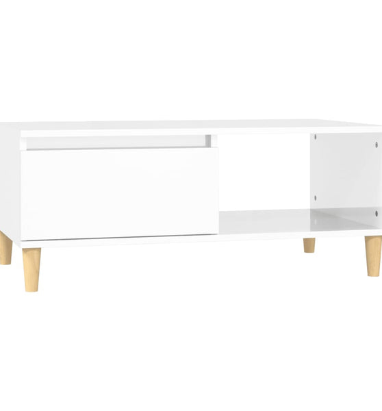 Couchtisch Hochglanz-Weiß 90x50x36,5 cm Holzwerkstoff